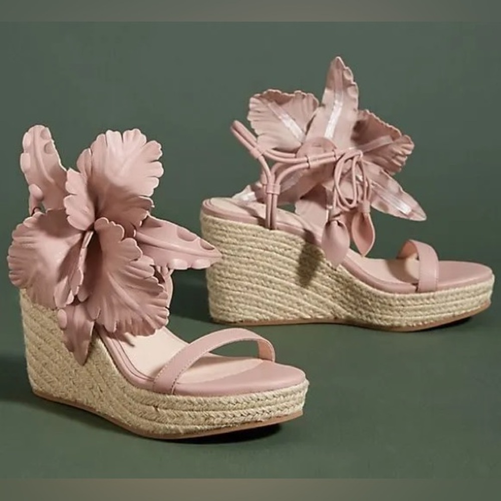 Cecelia New York Lily Wedge Espadrilles Light Pink